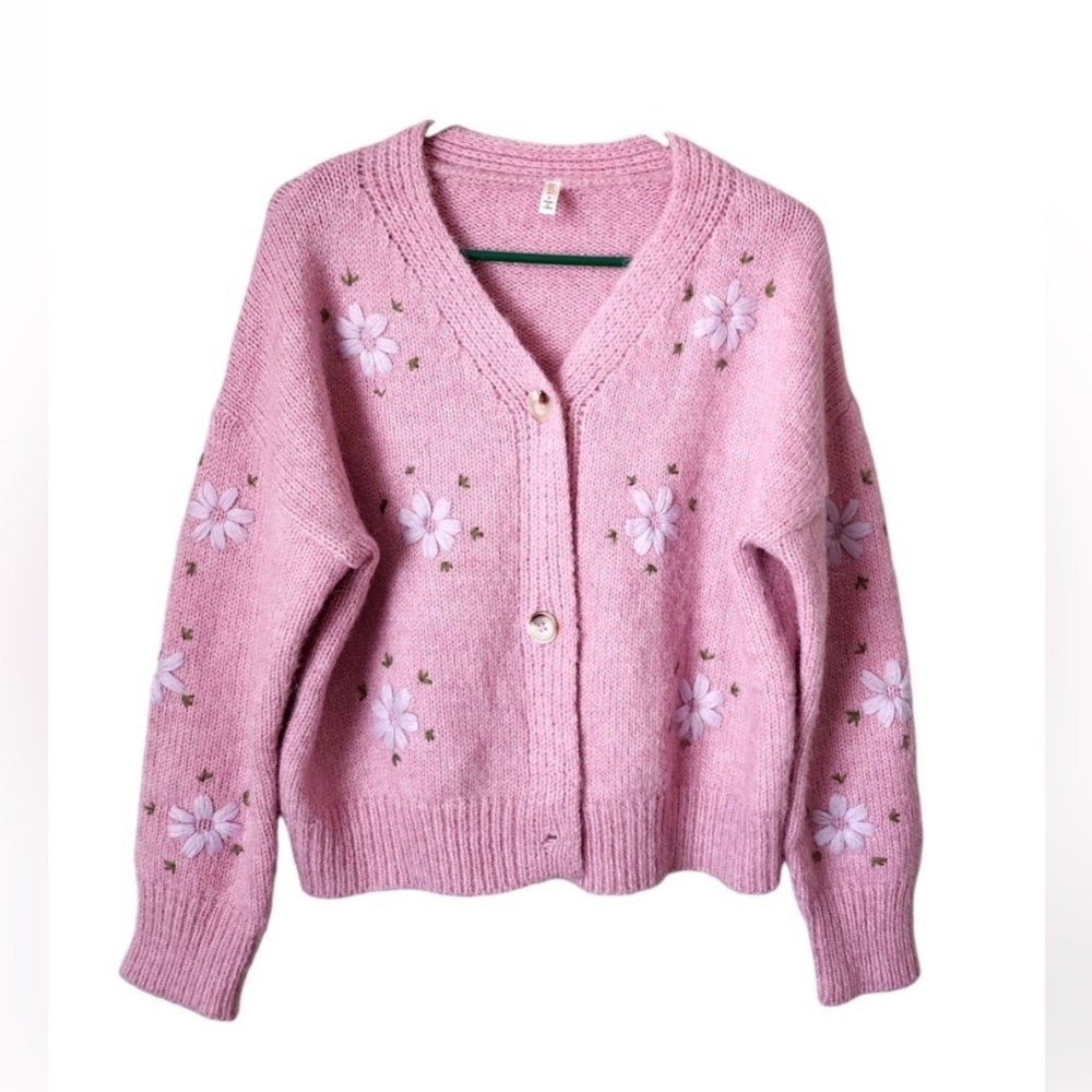 RAGA Darla Cardigan sweater in blush pink size S